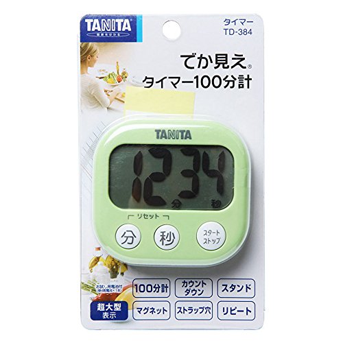 Tanita kitchen timer with magnet large screen TD-384-WH